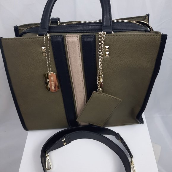 Steve Madden Tote Bag Army Green and Black - Picture 4 of 12